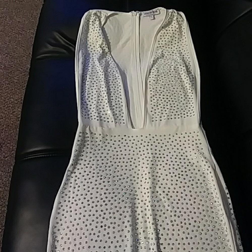 Custom-made rhinestone bodysuit